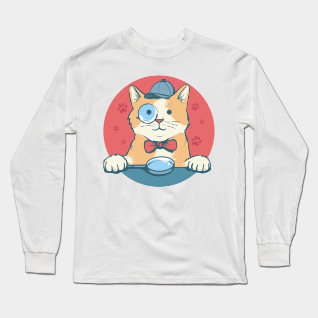 cat be detective Long Sleeve T-Shirt by dreamiedesire